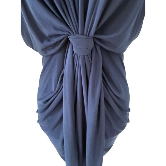 NWT Misa Los Angeles Domino Bodycon Mini Dress Navy Blue V-Neck Racerback Multi - Picture 4 of 11